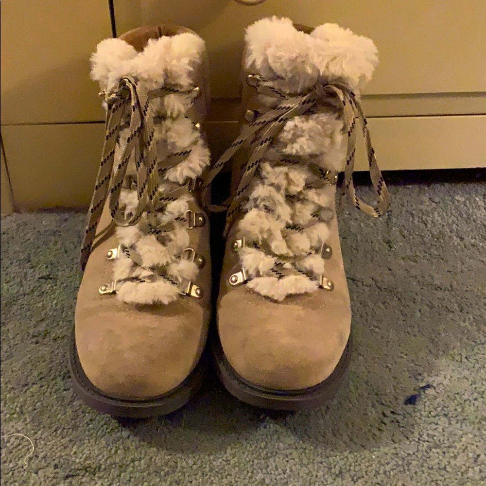 Tan booties